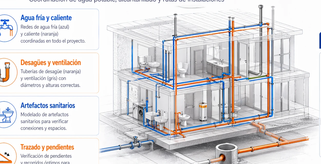 Sistema sanitario - visual BIM integrado