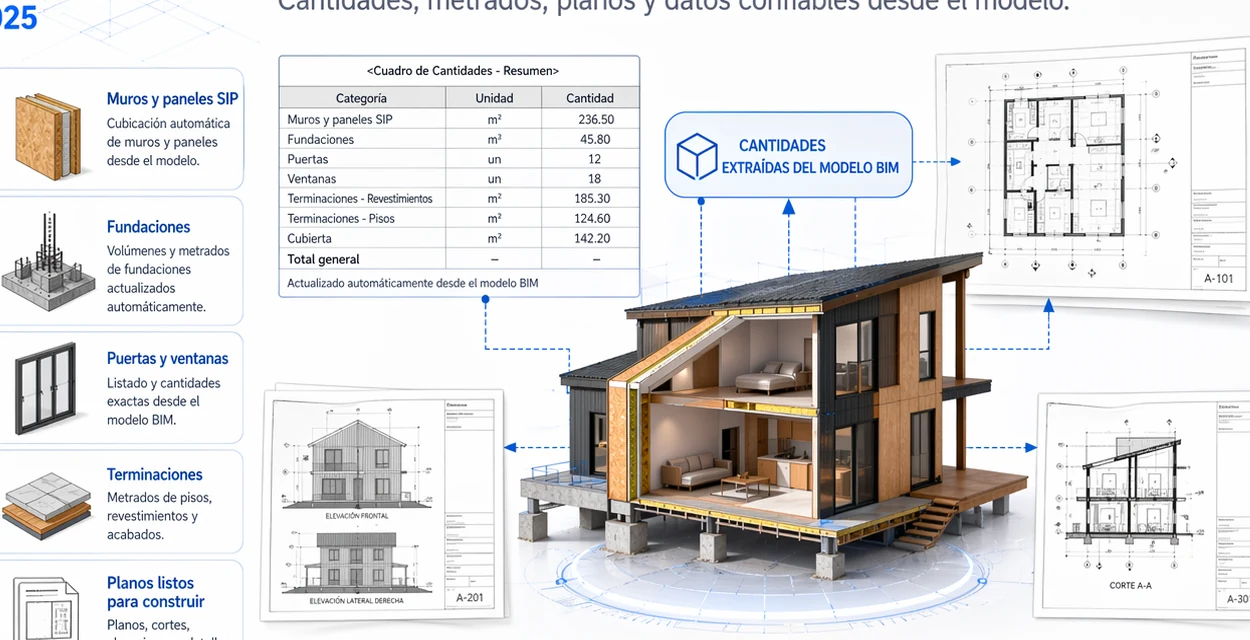 Cubicaciones y documentación - visual BIM integrado