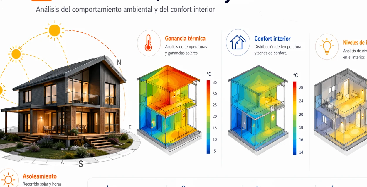 Estudio solar, térmico y lux - visual BIM integrado