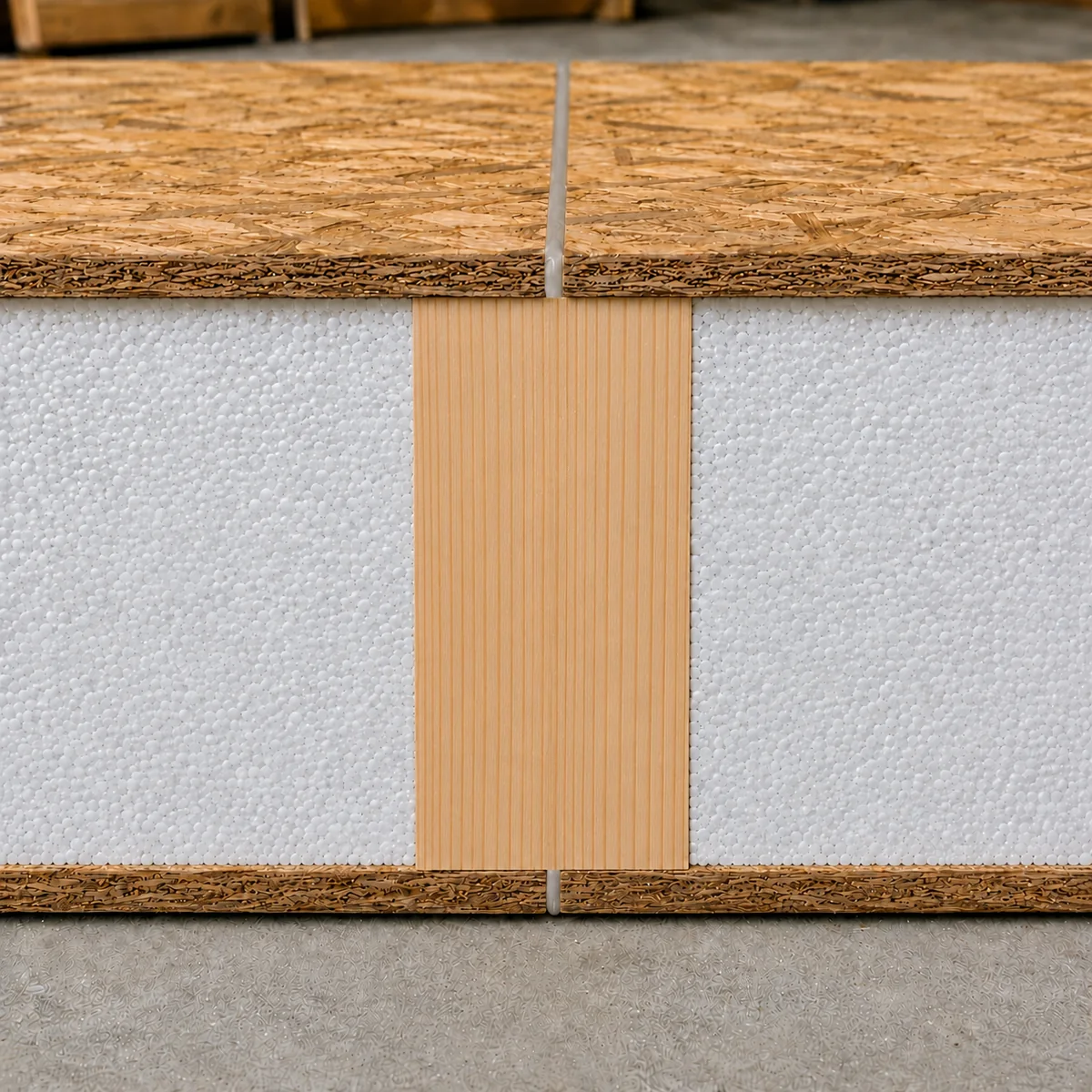 Detalle constructivo de panel SIP para revisión de panelización