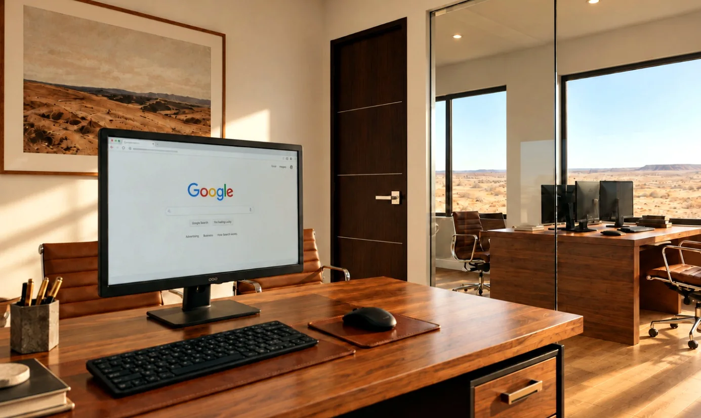 Interior referencial de la oficina modular Andes