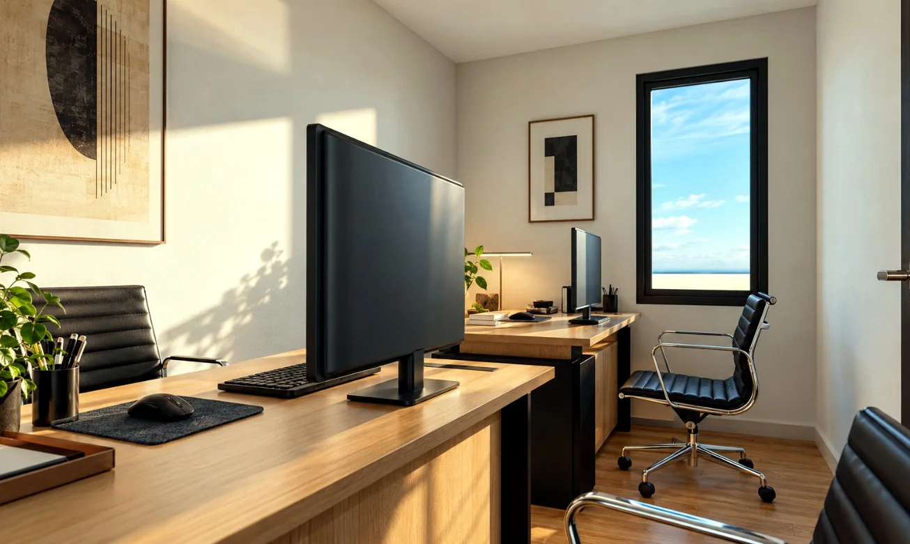 Interior referencial de la oficina modular Atacama