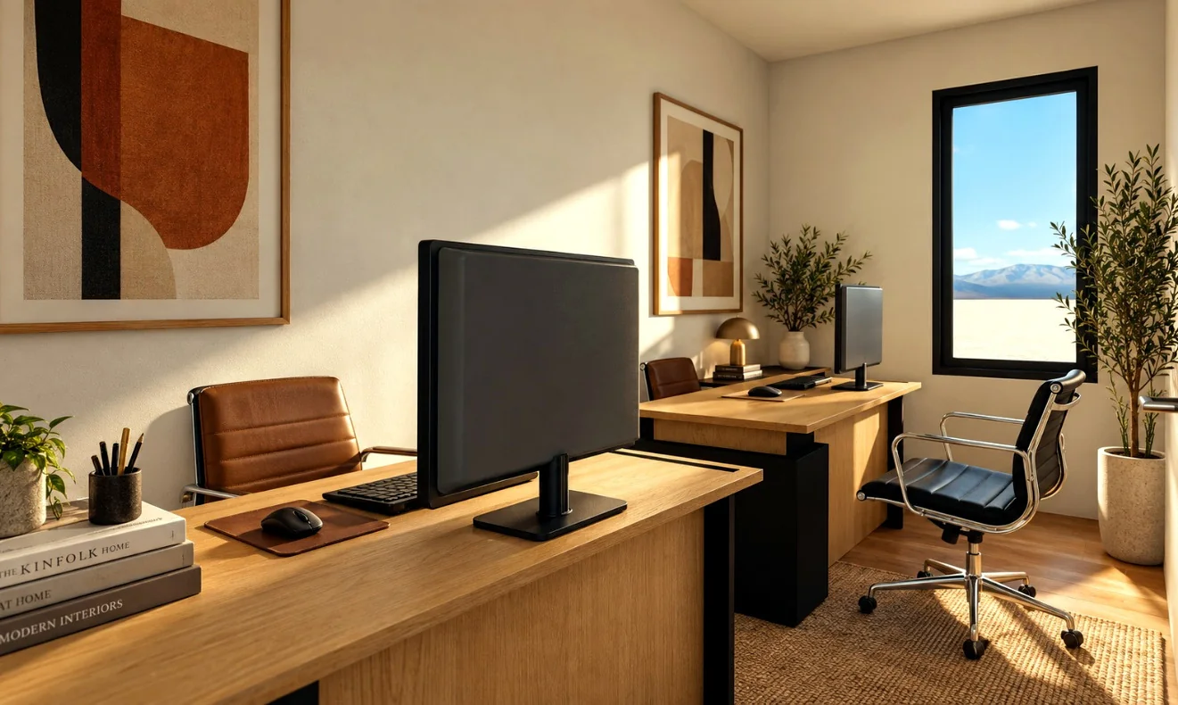 Interior referencial de la oficina modular Atacama