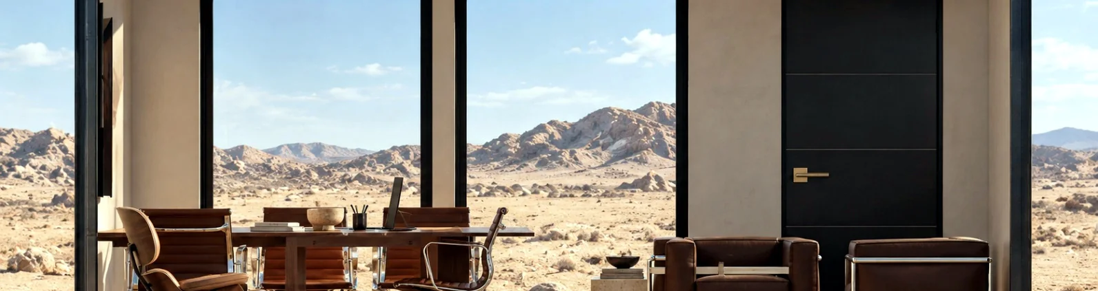 Interior referencial de la oficina modular Cordillera