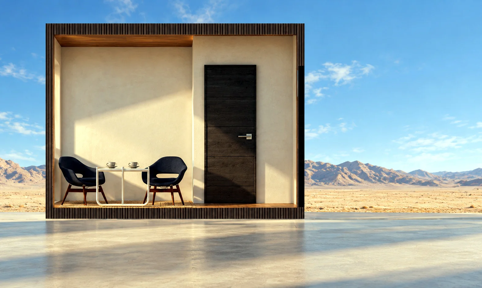 Interior referencial de la oficina modular Maipo
